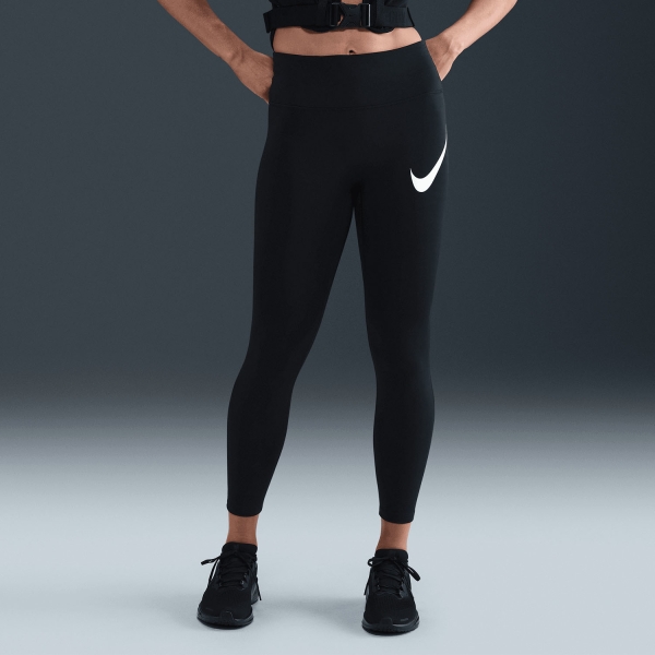 Tights Running Donna Nike DriFIT Tempo Swoosh 7/8 Tights  Black/Reflective Silver/White HV2304010