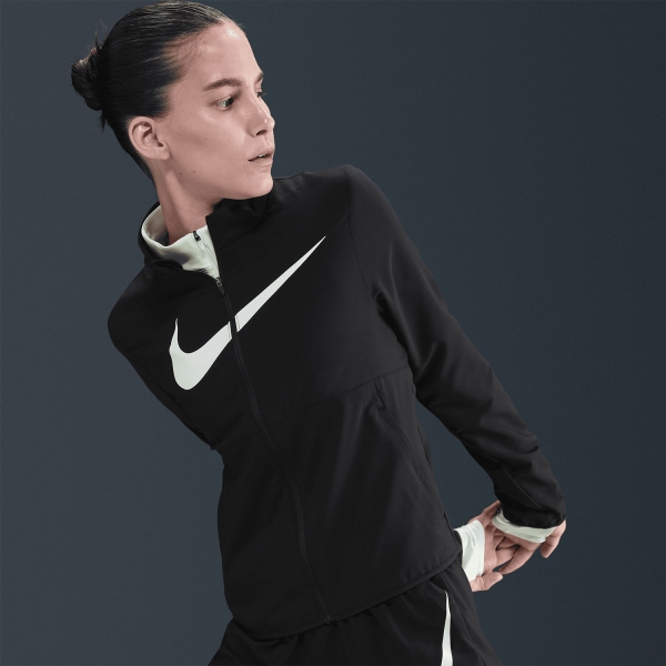 Nike Tempo Swoosh Giacca - Black/White