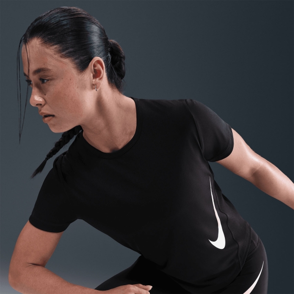 Nike Tempo Swoosh Maglietta - Black/White