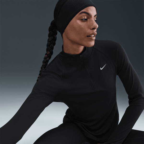 Nike Tempo Swoosh Maglia - Black/White