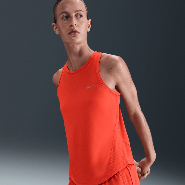 Nike Tempo Canotta - Picante Red/Reflective Silver