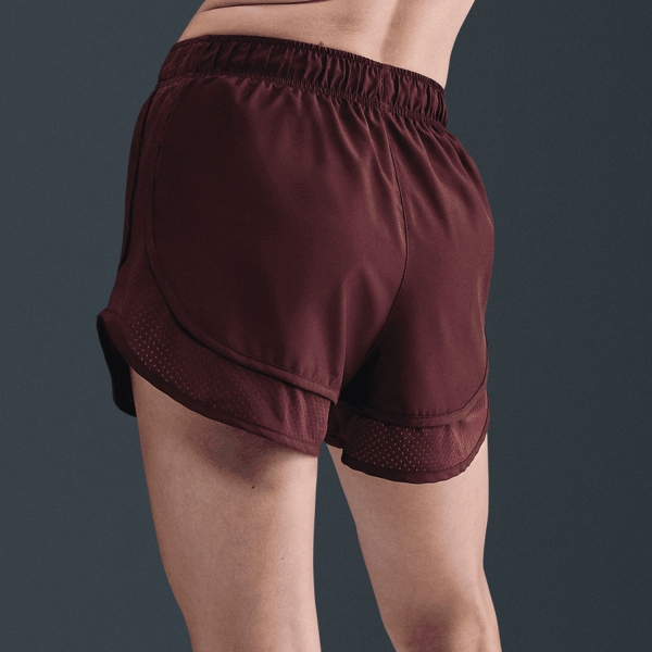 Nike Tempo 3in Pantaloncini - Burgundy Crush/Reflective Silver