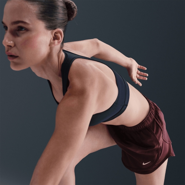 Nike Tempo 3in Pantaloncini - Burgundy Crush/Reflective Silver