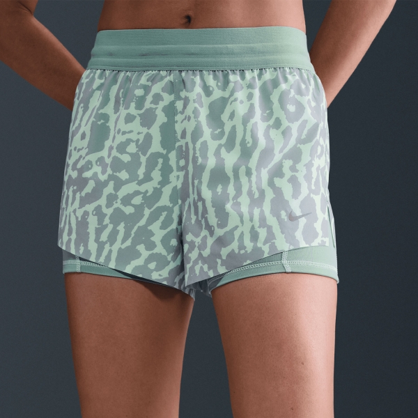 Pantaloncini Running Donna Nike Swift 2 in 1 2in Pantaloncini  Mint Foam/Cannon/Reflective Silver IB5847353
