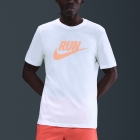 Nike Dri-FIT Swoosh Maglietta - White/Orange Pulse