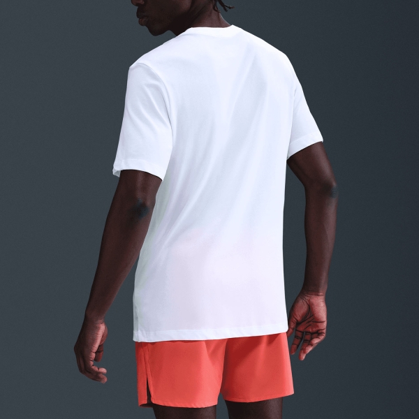 Nike Dri-FIT Swoosh Maglietta - White/Orange Pulse