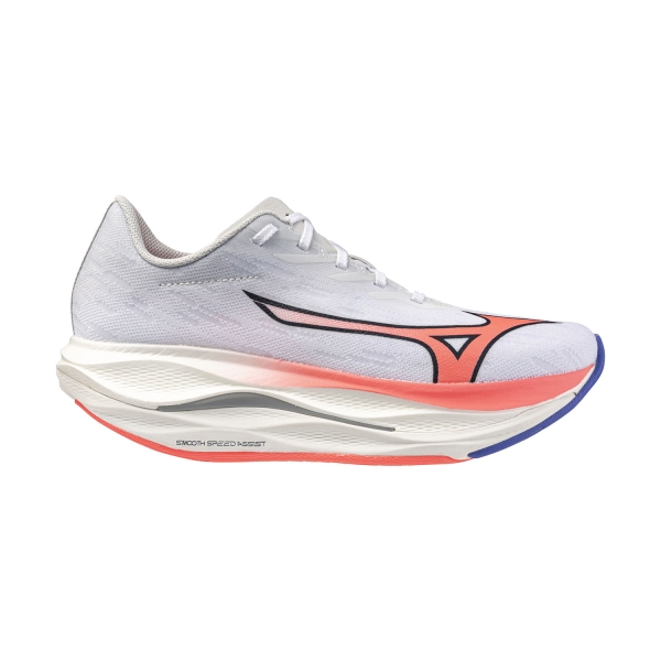 Scarpe Running Performance Donna Mizuno Wave Rebellion Flash 3  White/Striking Coral/Iris Bloom J1GD253521