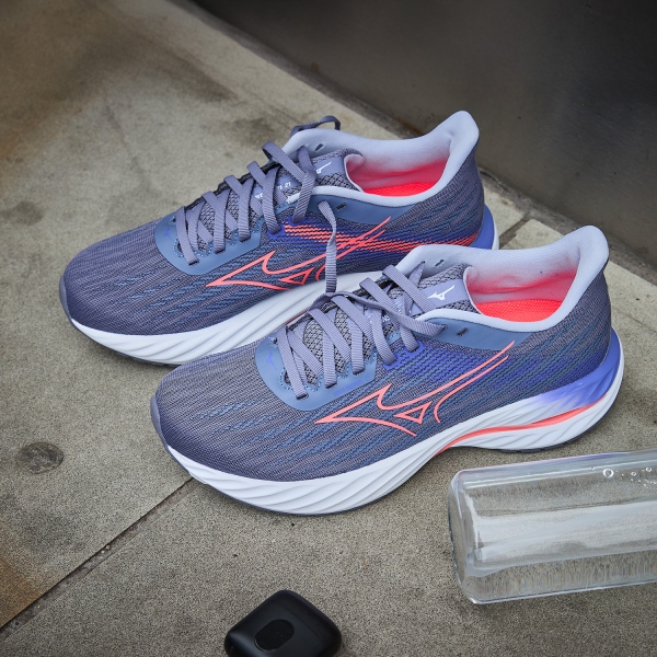 Mizuno Wave Inspire 21 - Blue Granite/Striking Coral/Iris Bloom
