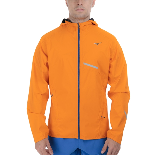 Giacca Running Uomo Mizuno Waterproof 20k/25k Giacca  Tangelo J2GEC00151