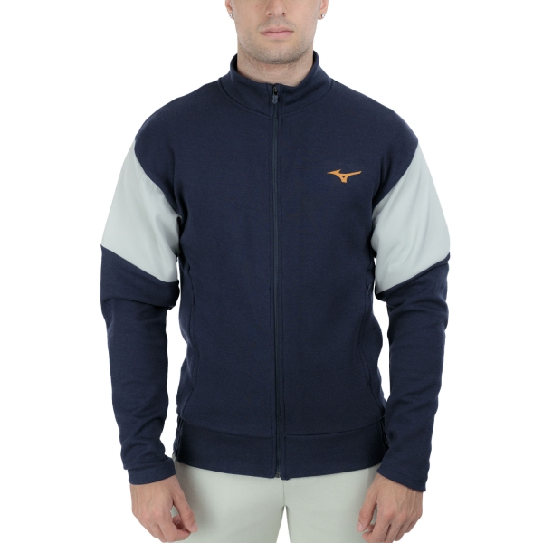 Giacca e Felpa da Allenamento Uomo Mizuno Athletics Felpa  Baritone Blue/Mercury K2GCC50426