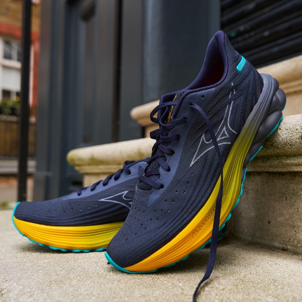 Mizuno Wave Skyrise 6 - Odyssey Gray/Icelandic Blue/Citrus