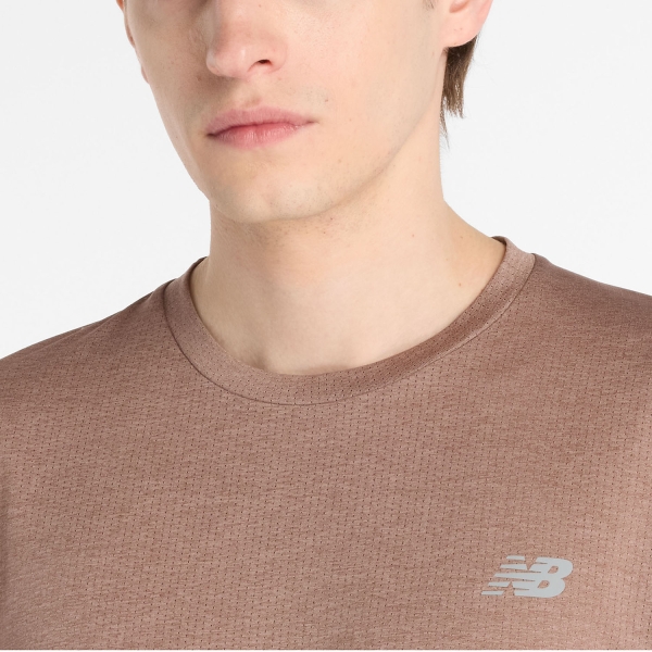 New Balance Athletics Run T-Shirt - Earth Shadow Heather