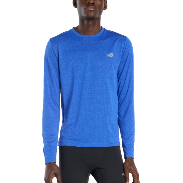 Maglia Running Uomo New Balance Athletics Maglia  Blue Gemstone Heather MT41256BEA