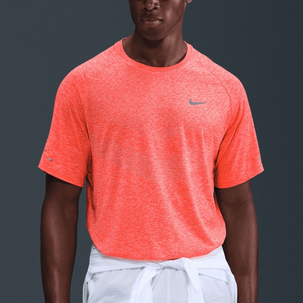 Maglietta Running Uomo Nike DriFIT ADV Stride Maglietta  Bright Crimson/Heather/Reflective Silver HV5203635