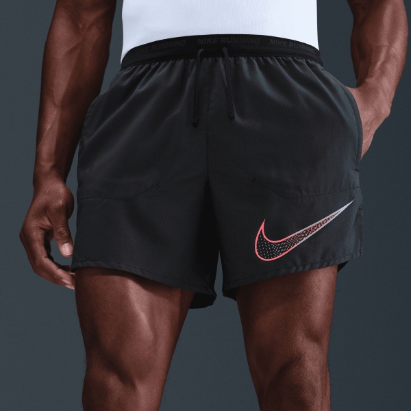 Men's Running Shorts Nike DriFIT Energy Stride 5in Shorts  Black/Bright Crimson HV2132010