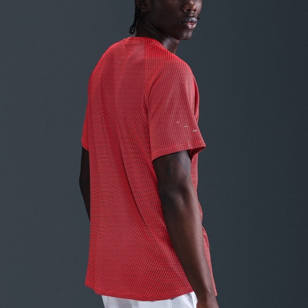 Nike Dri-FIT Stride Jacquard Maglietta - Bright Crimson/Reflective Silver