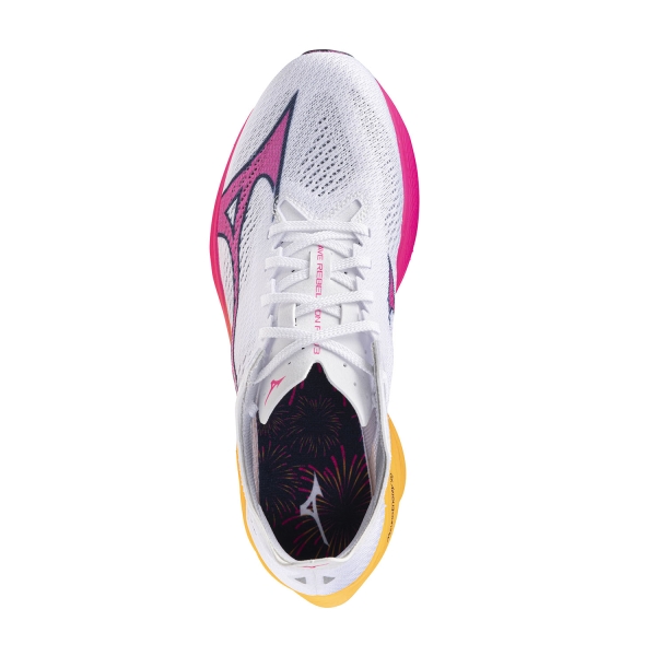 Mizuno Wave Rebellion Pro 3 Hanabi - White/Pink Tetra/Tang Orange