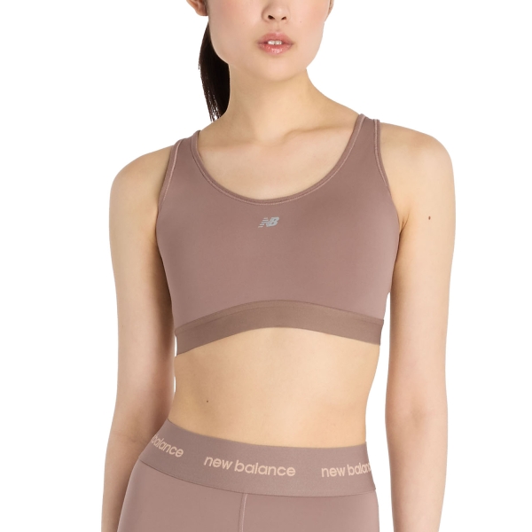 Reggiseno Sportivo Donna New Balance Essential Run Reggiseno Sportivo  Earth Shadow WB51032EAS
