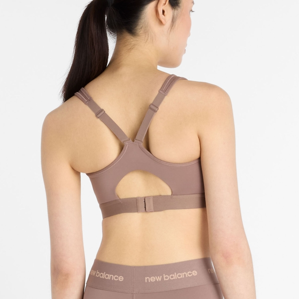 New Balance Essential Run Reggiseno Sportivo - Earth Shadow