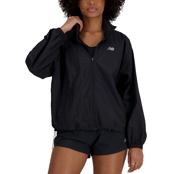 Giacca Running Donna New Balance Athletics Giacca  Black WJ41553BK