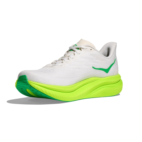 Hoka Mach 6 - White/Neon Lime