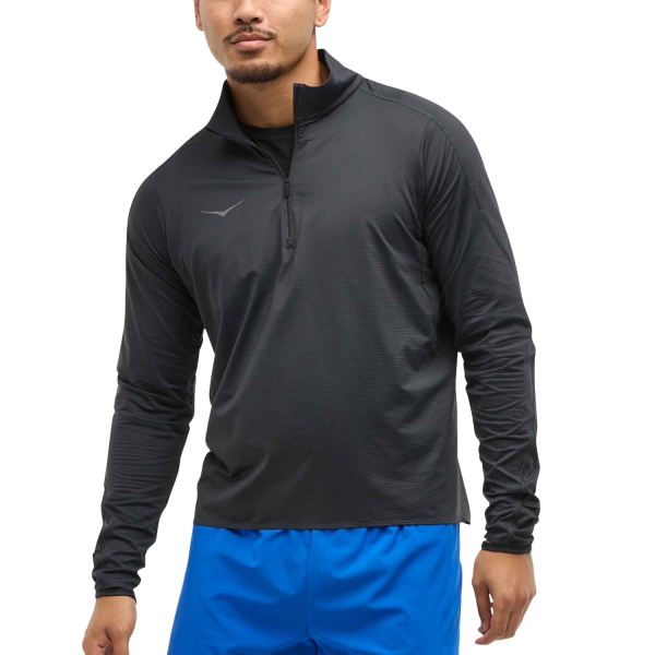 Maglia Running Uomo Hoka GlideTech Maglia  Black 1164156BLK