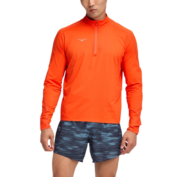 Maglia Running Uomo Hoka GlideTech Maglia  Lava 1164156LVA