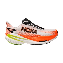 Hoka Mach X 3 - White/Neon Tangerine