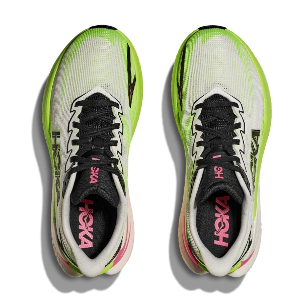 Hoka Mach X 3 - White/Neon Lime