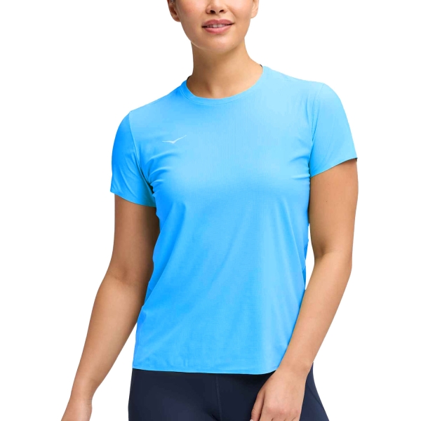 Maglietta Running Donna Hoka Airolite Maglietta  Blue 1175774HKB