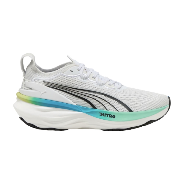 Woman's Structured Running Shoes Puma ForeverRun NITRO 2  White/Mint Melt 31047115