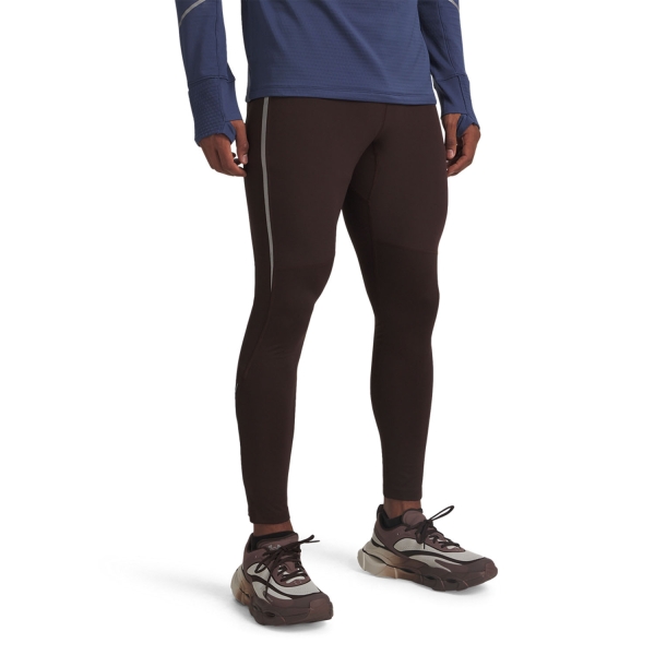 Pantaloni e Tights Running Uomo Under Armour Halo Cold Weather Tights  Kona Brown 60059710246