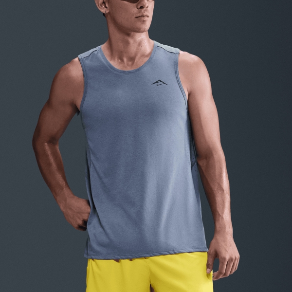 Canotte e Smanicati Trail Running Uomo Nike Solar Chase Canotta  World Indigo/Black HJ4168499