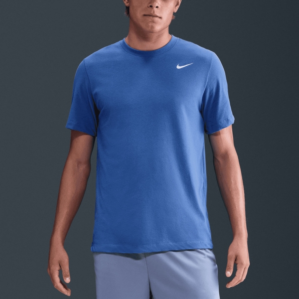 Nike Dri-FIT Swoosh Logo Maglietta - Comet Blue/White