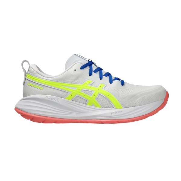 Scarpe Running Neutre Uomo Asics Gel Cumulus 27 ATC  White/Safety Yellow 1011C135100