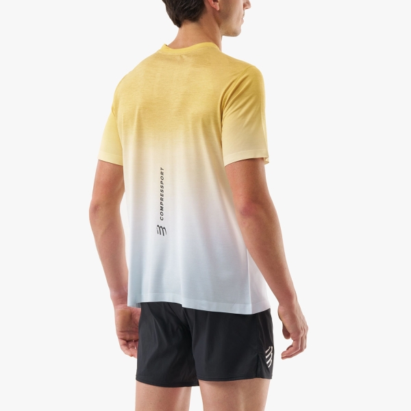 Compressport Performance Logo Maglietta - Ceylon Yellow/Grey Dawn