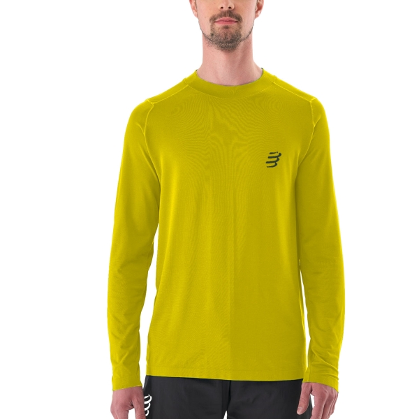 Maglia Running Uomo Compressport Performance Maglia  Ceylon Yellow ATSM4947053