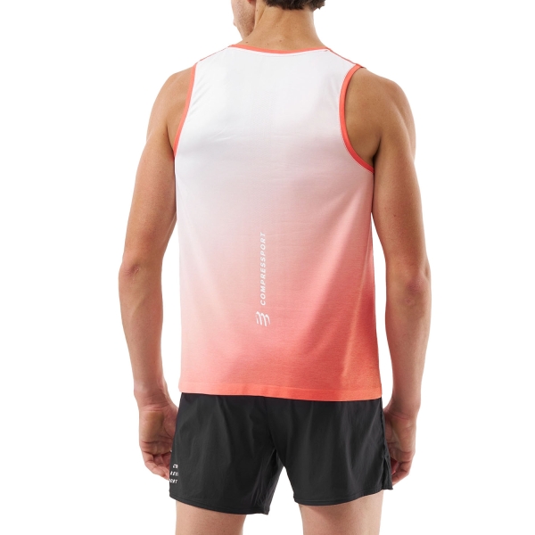 Compressport Performance Canotta - Fluo Red/White