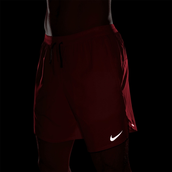 Nike Dri-FIT Stride 2 in 1 7in Pantaloncini - Bright Crimson/Reflective Silver