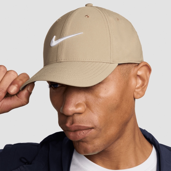 Nike Dri-FIT Club Logo Cappello - Khaki/White