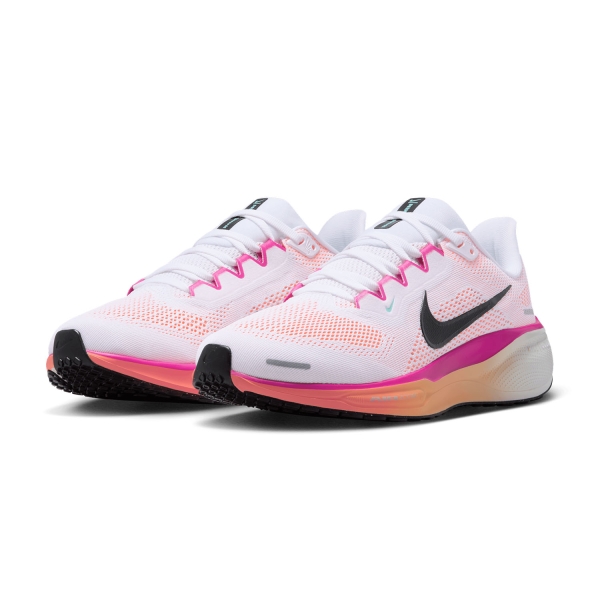 Nike Pegasus 41 - White/Black/Fire Pink/Orange Pulse