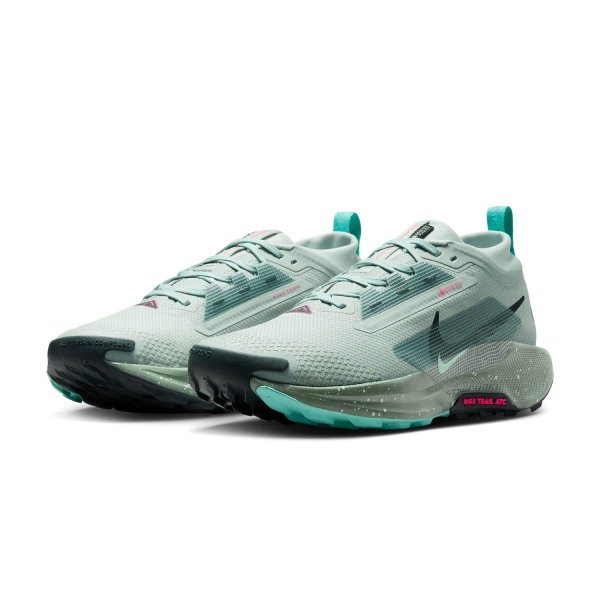 Nike ReactX Pegasus Trail 5 GTX - Light Silver/Seaweed/Clay Green