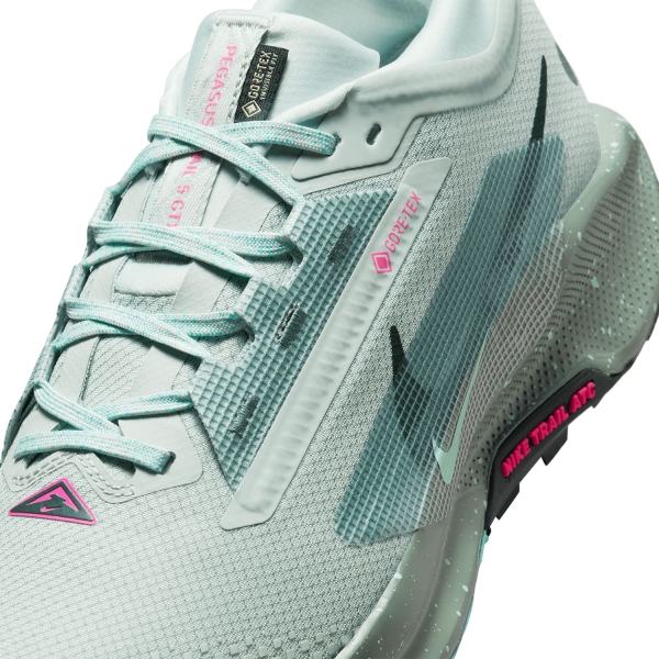 Nike ReactX Pegasus Trail 5 GTX - Light Silver/Seaweed/Clay Green