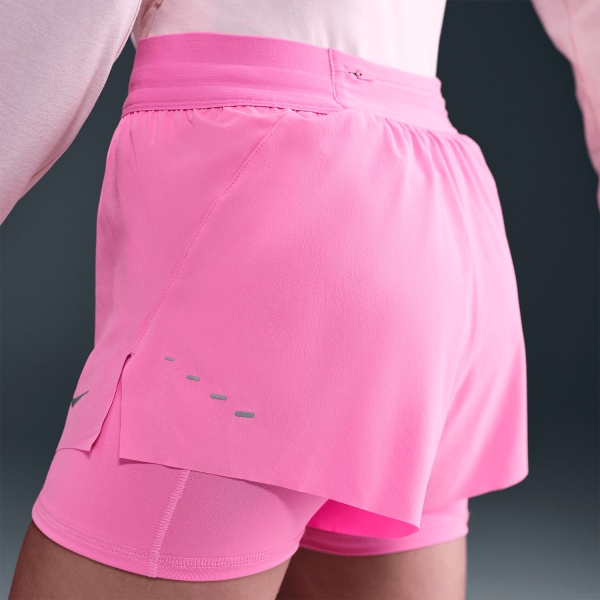 Nike Swift 2 in 1 2.5in Pantaloncini - Playful Pink/Reflective Silver