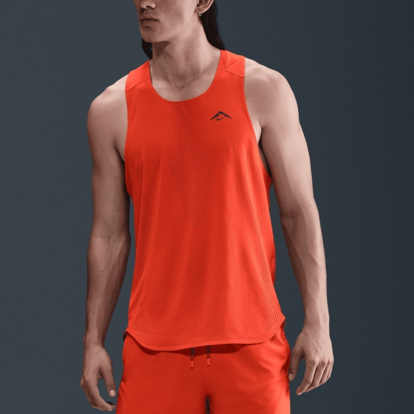 Canotte e Smanicati Trail Running Uomo Nike Trail DriFIT ADV Canotta  Picante Red/Red Sepia/Heather/Black HV2141633