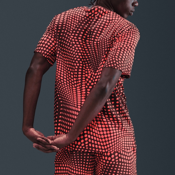 Nike Miler Graphic Maglietta - Burgundy Crush/Reflective Silver