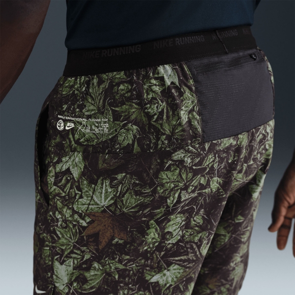 Nike Stride OP 7in Shorts - Black/White/Forest Green/Reflective Silver