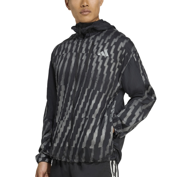 Giacca Running Uomo adidas Adi365 Giacca  Black/Reflective Silver JZ4075