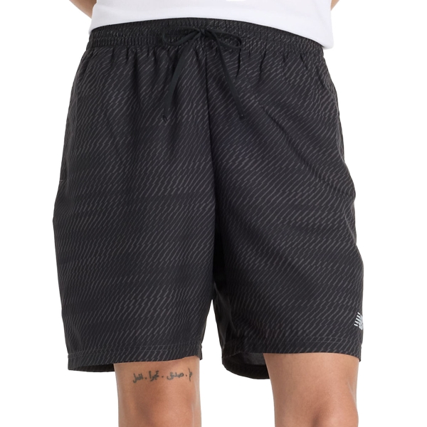 Men's Running Shorts New Balance Essentials Printed 7in Shorts  Black MS53232BK
