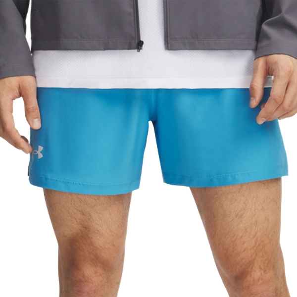 Pantaloncino Running Uomo Under Armour Launch 5in Pantaloncini  Ether Blue/Downpour Gray/Reflective 13826170452
